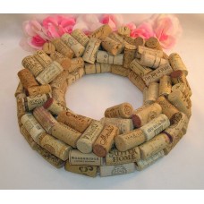 Wine Cork Wreath Hand Crafted From Real Wine Bottle Corks Home Bar Decor